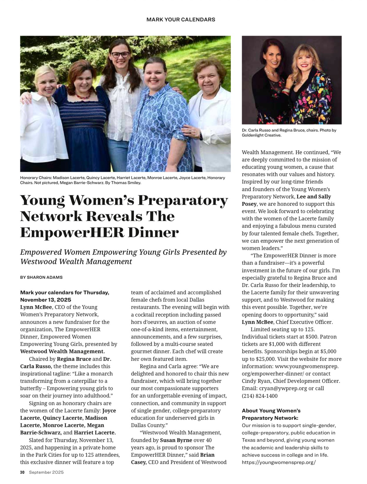 Young Women’s Preparatory Network Reveals The EmpowerHER Dinner