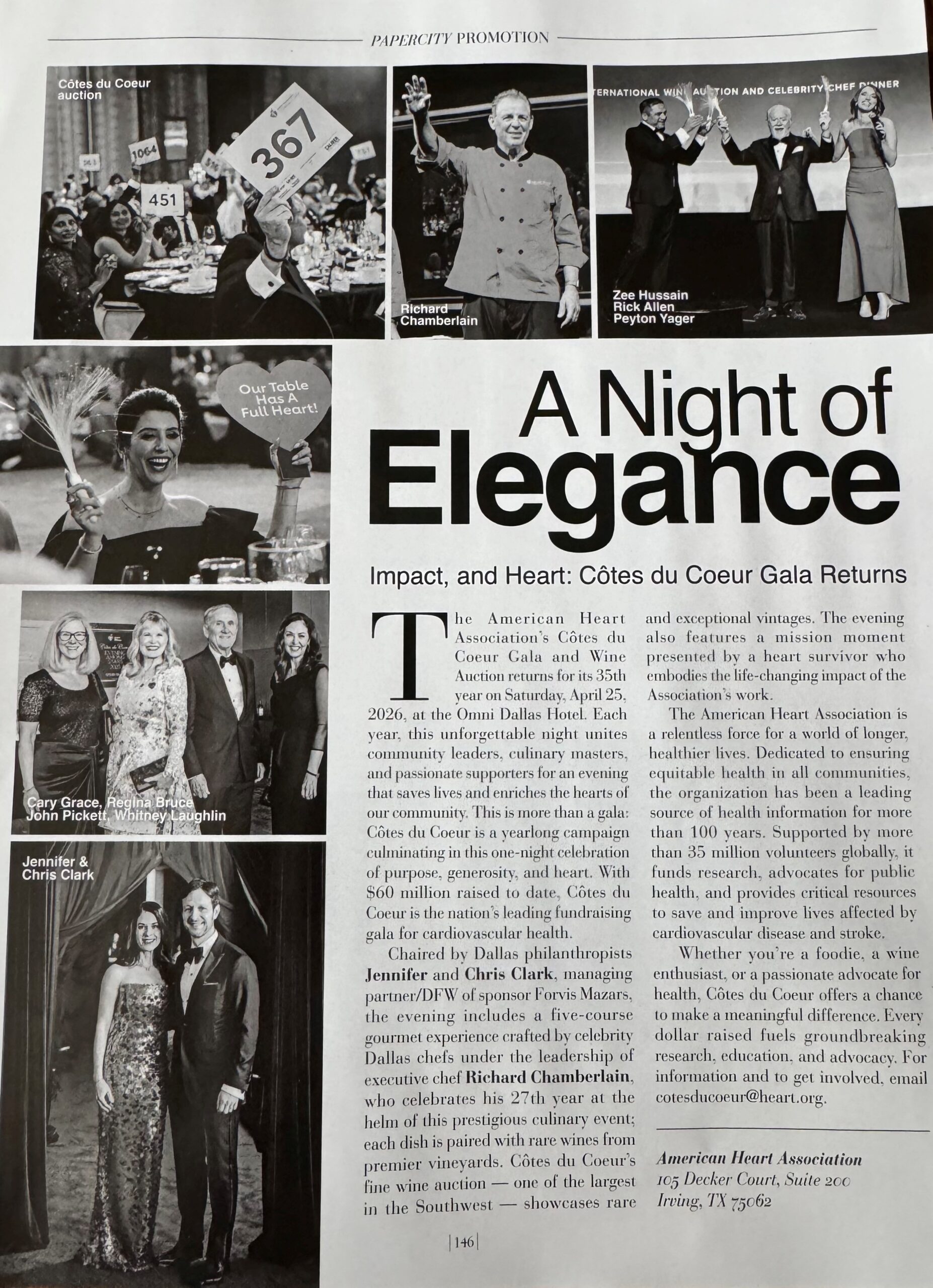 Côtes du Couer benefiting the American Heart Association