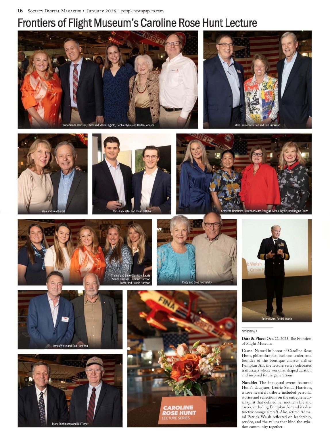 Frontiers of Flight Museum’s Caroline Rose Hunt Lecture 