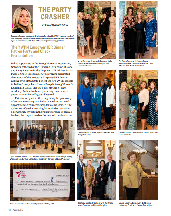 YWPN EmpowerHER Dinner Patron Party & Check Presentation