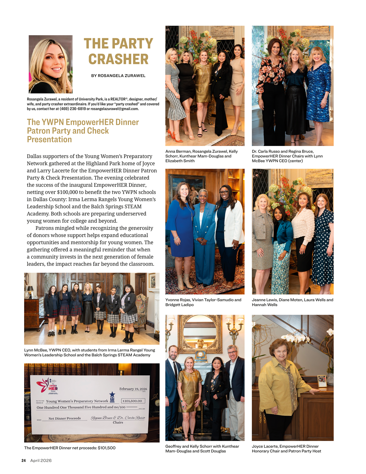 YWPN EmpowerHER Dinner Patron Party & Check Presentation