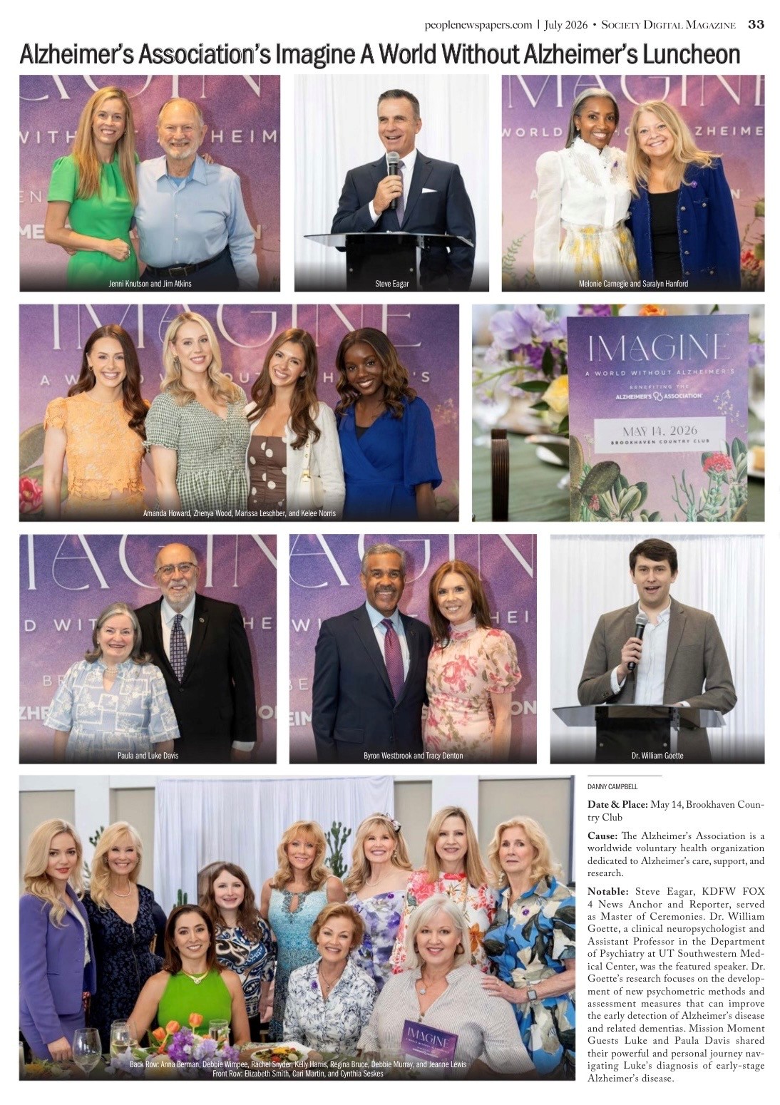 Alzheimer’s Association’s Imagine A World Without Alzheimer’s Luncheon