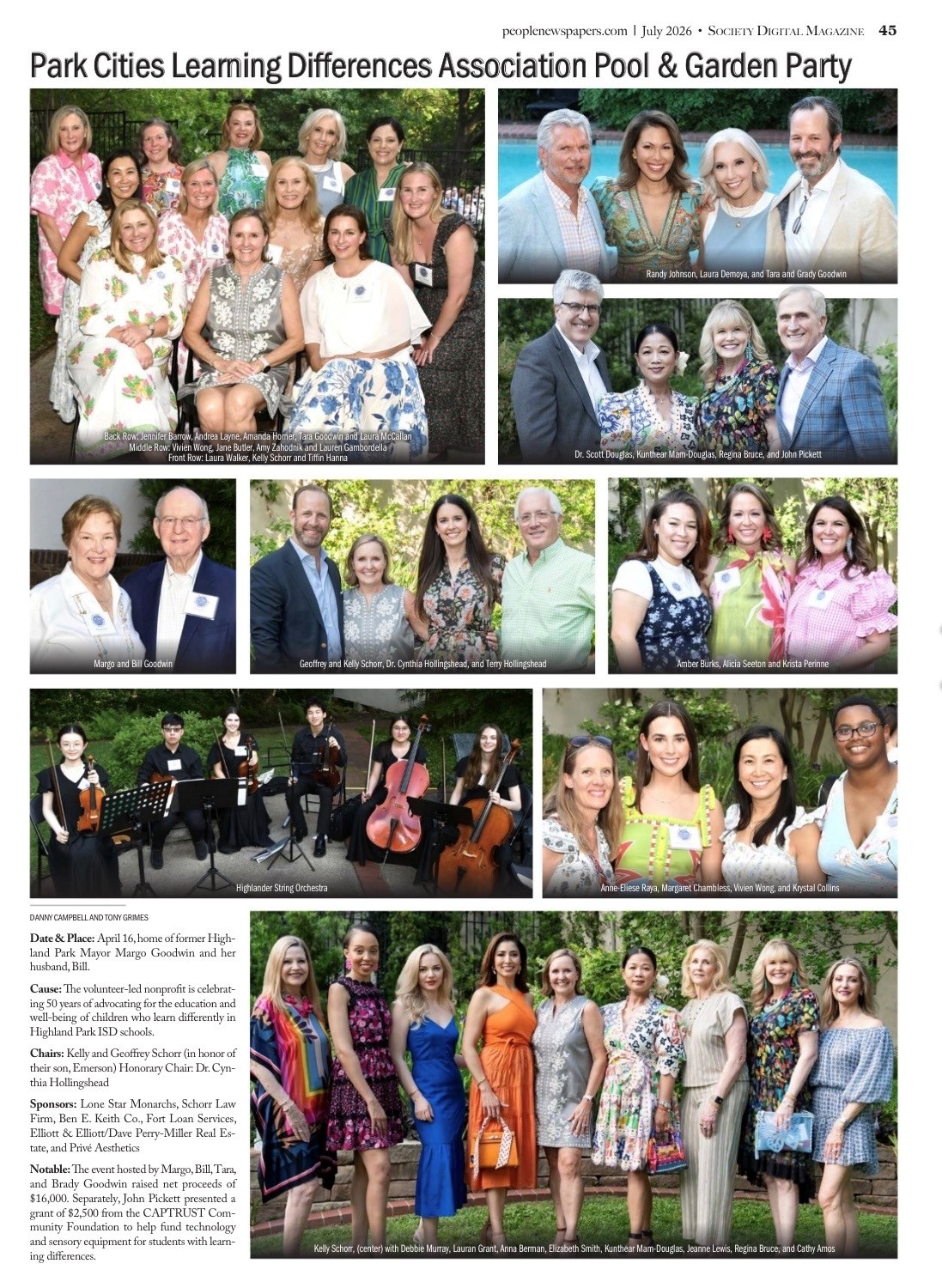 Park Cities Learning Differences Association Pool & Garden Party